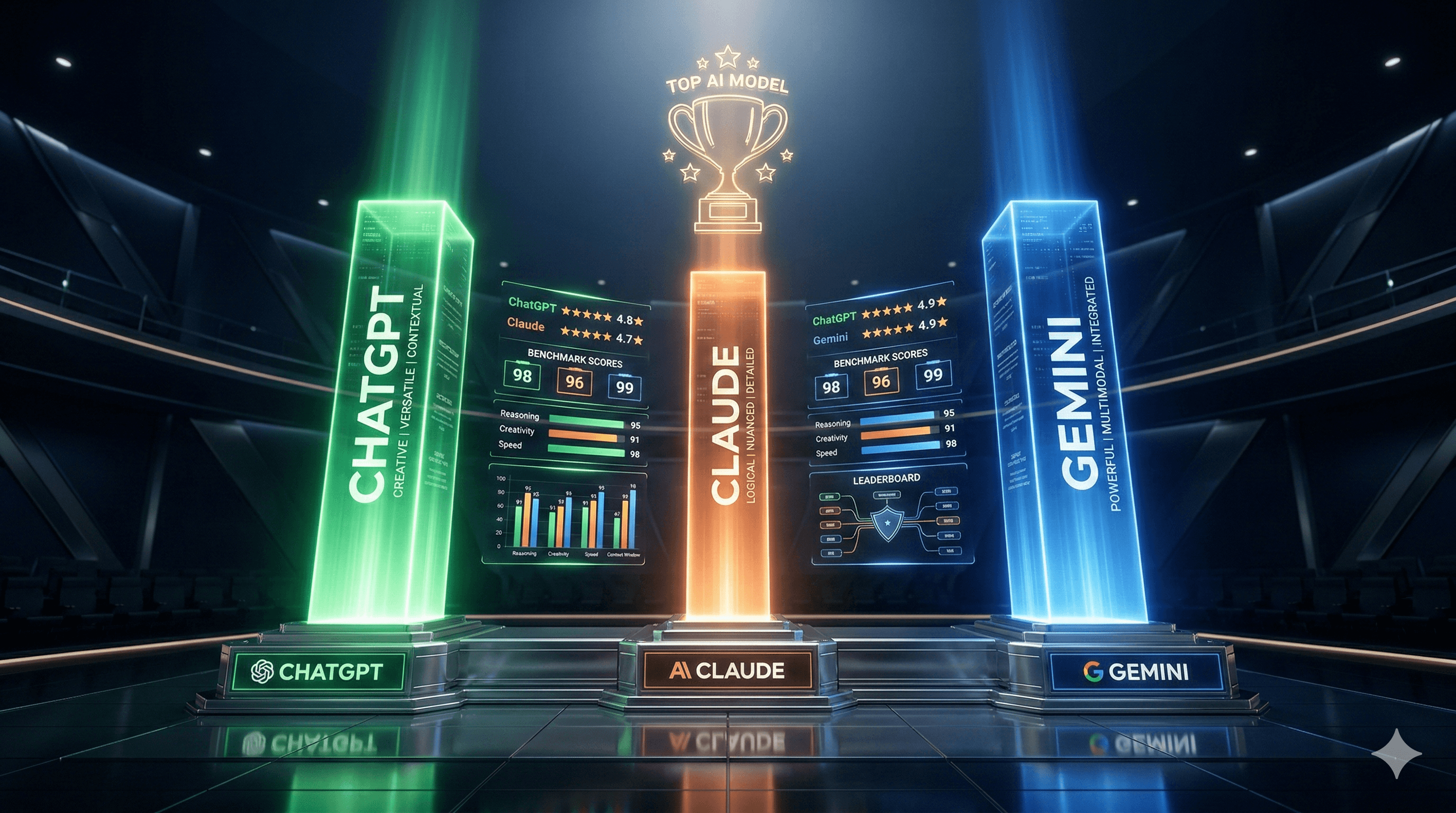 ChatGPT vs Claude vs Gemini 2026: The Big Three Compared